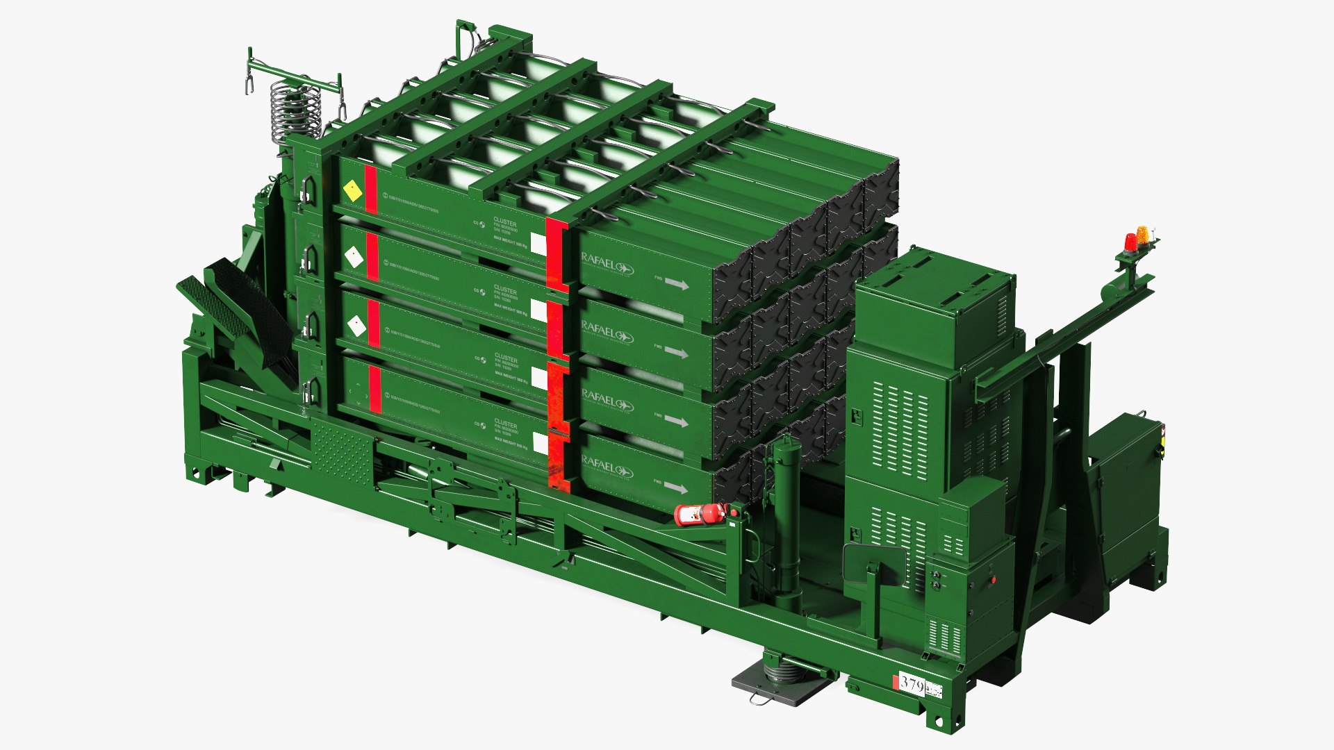 Folded Iron Dome Air Defense Batteries 3D model preview