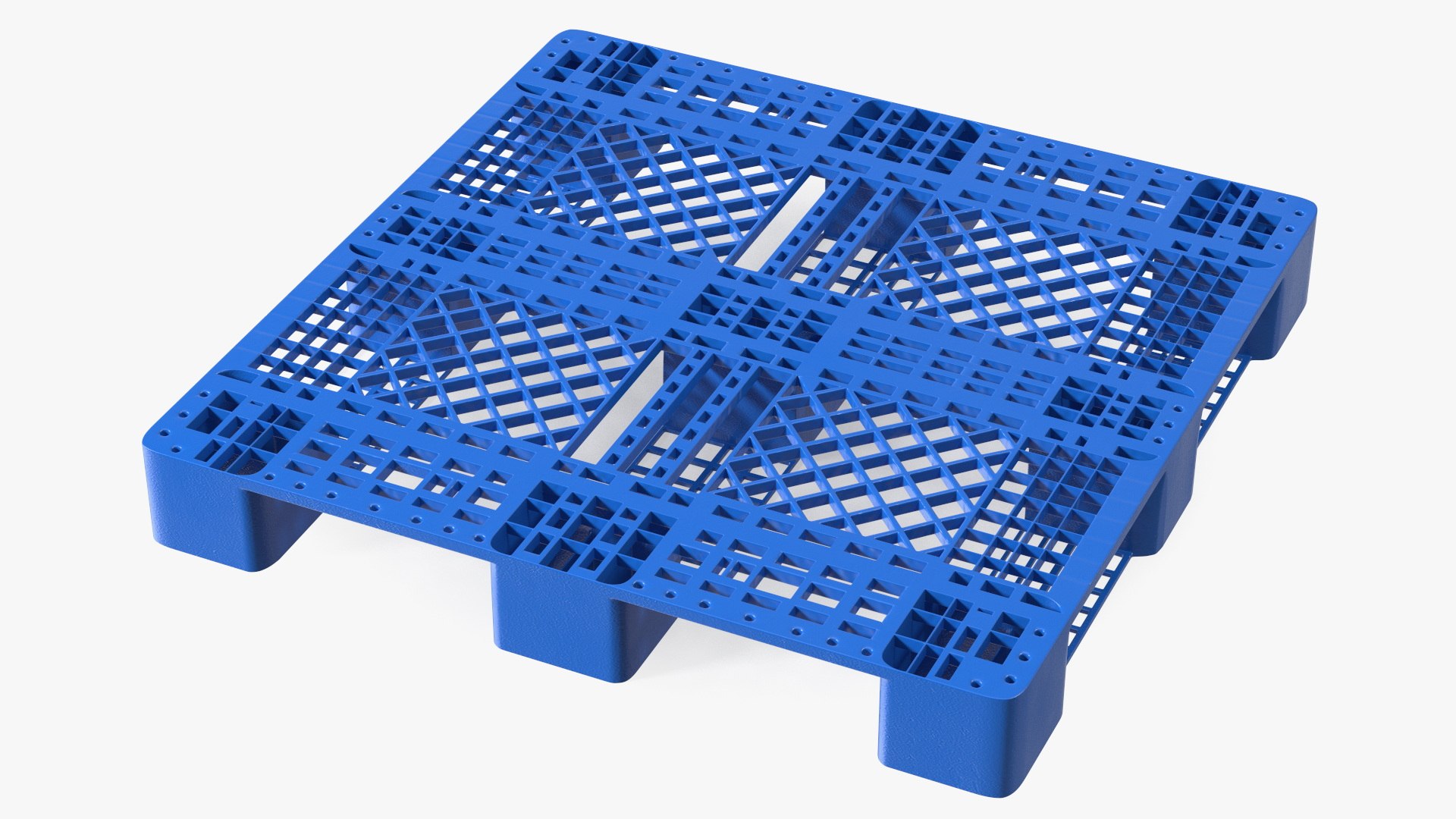 Anti Slip Plastic Pallet Blue 3D model preview