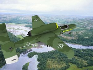 3d model fighter jets heinkel 162