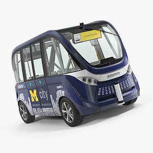 3D driverless bus navya arma model