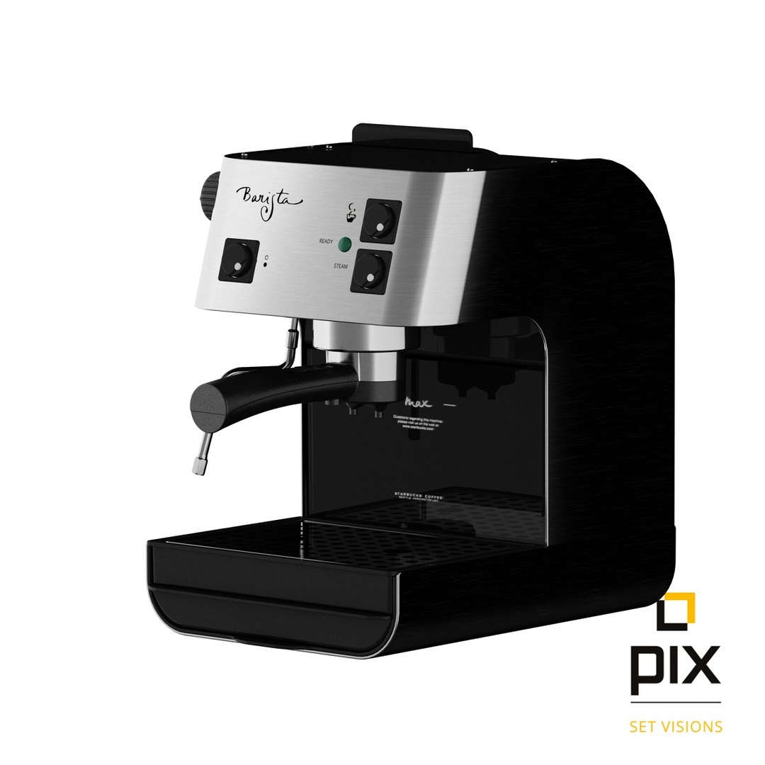3d Realistic Starbucks Barista Coffee Machine