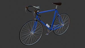 3D model Road bike blue