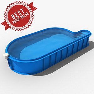 3d garden pool model
