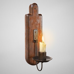 Medieval Wall Candle Lamp - Antique Rustic Candle Holder