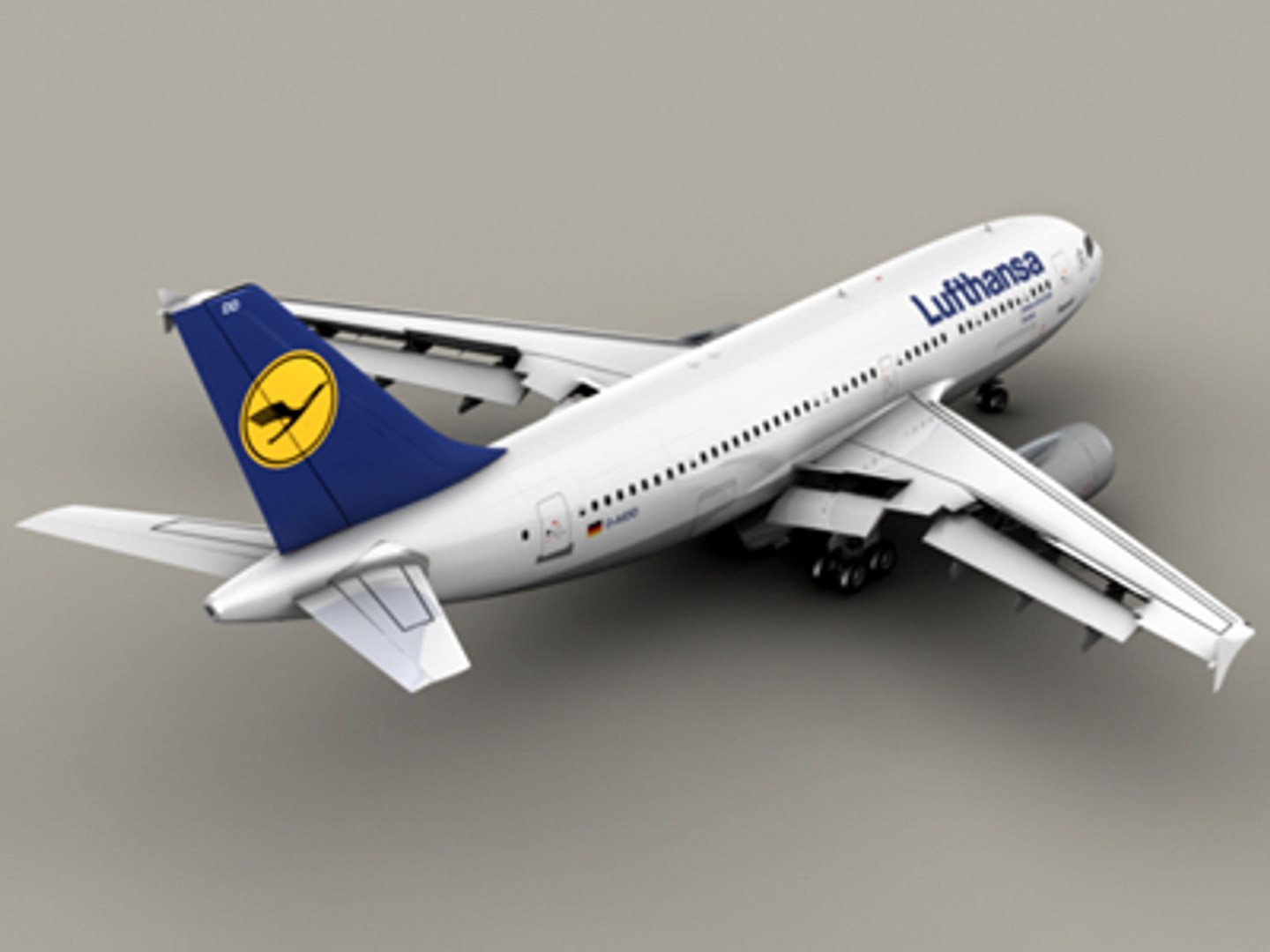 Airbus A310 Lufthansa 3d Model