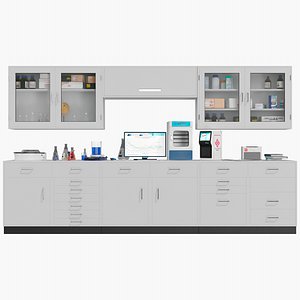 Laboratory Cabinets 3D model