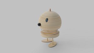3D wooden carving jumping smily theme showpiece model