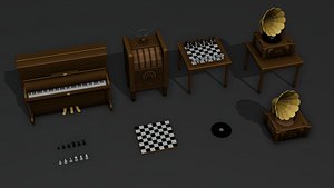 Jogo de tabuleiro de xadrez Modelo 3D $20 - .fbx .obj - Free3D