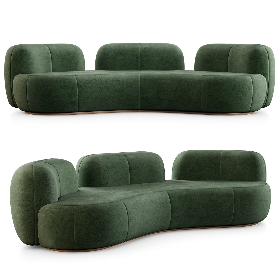 3D Tateyama XL Sofa By Secolo Model TurboSquid 1823506