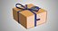 gift cardboard package box 3D model