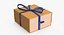 gift cardboard package box 3D model