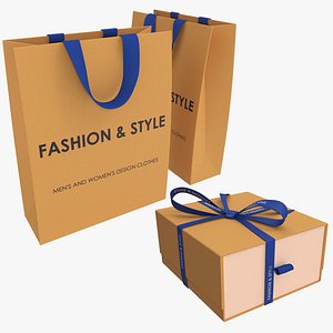 Collection Gift Cardboard Package And Gift Box