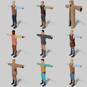 human charackters sci-fi model