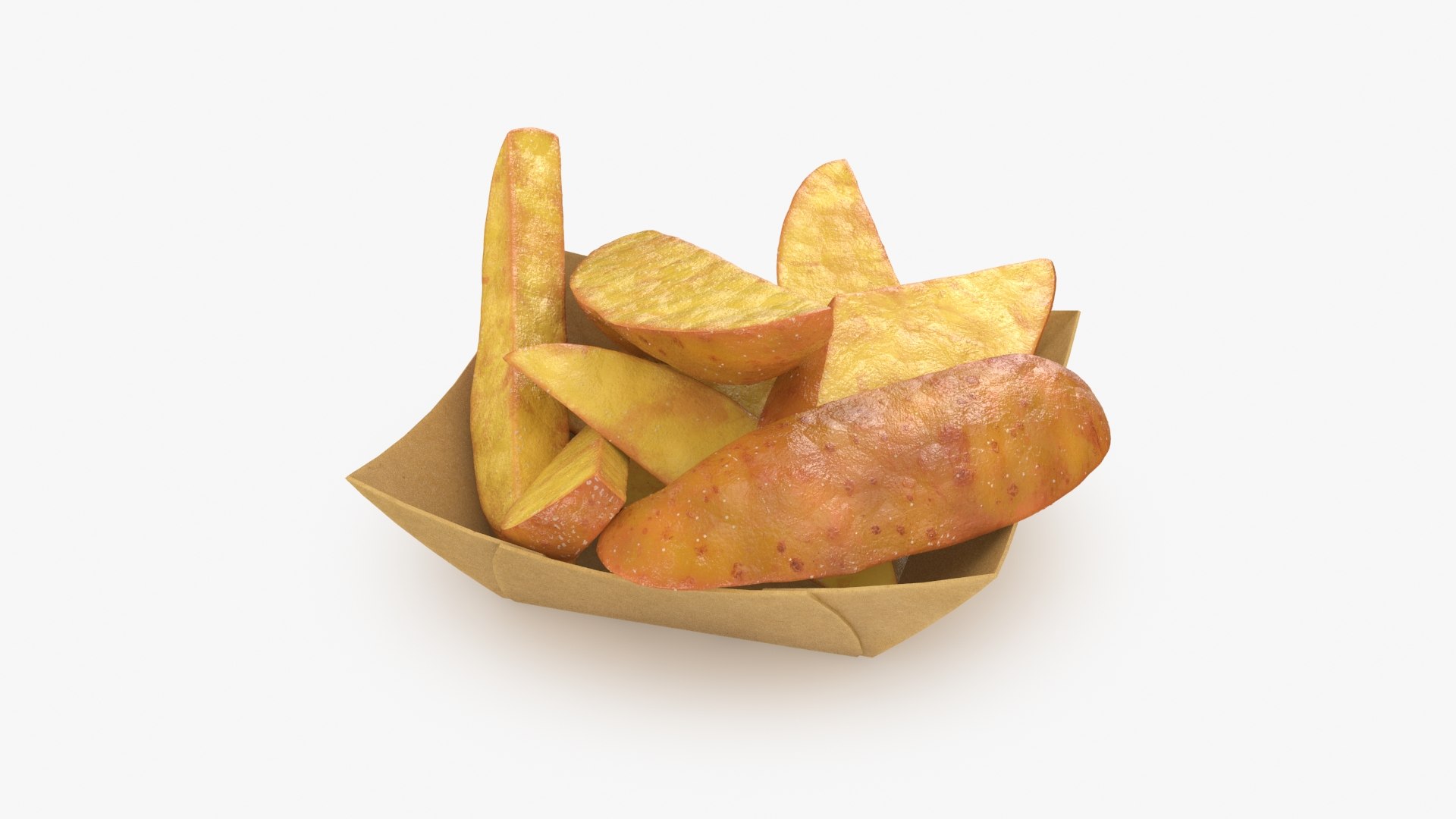 French Fries Skin Paper Tray model TurboSquid 2152163