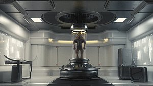 3D sci-fi modular pack model