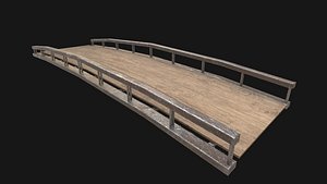 3D model Wooden Small Bridge 3d Model low-poly