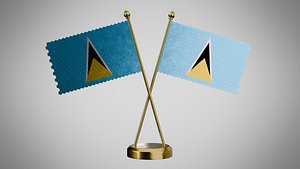 Table  Flag  of Saint Lucia 3D model