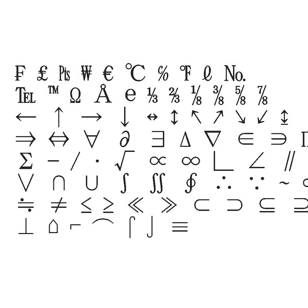 symbols4 ms mincho font 3D model