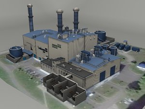 3d model of thermal power plant