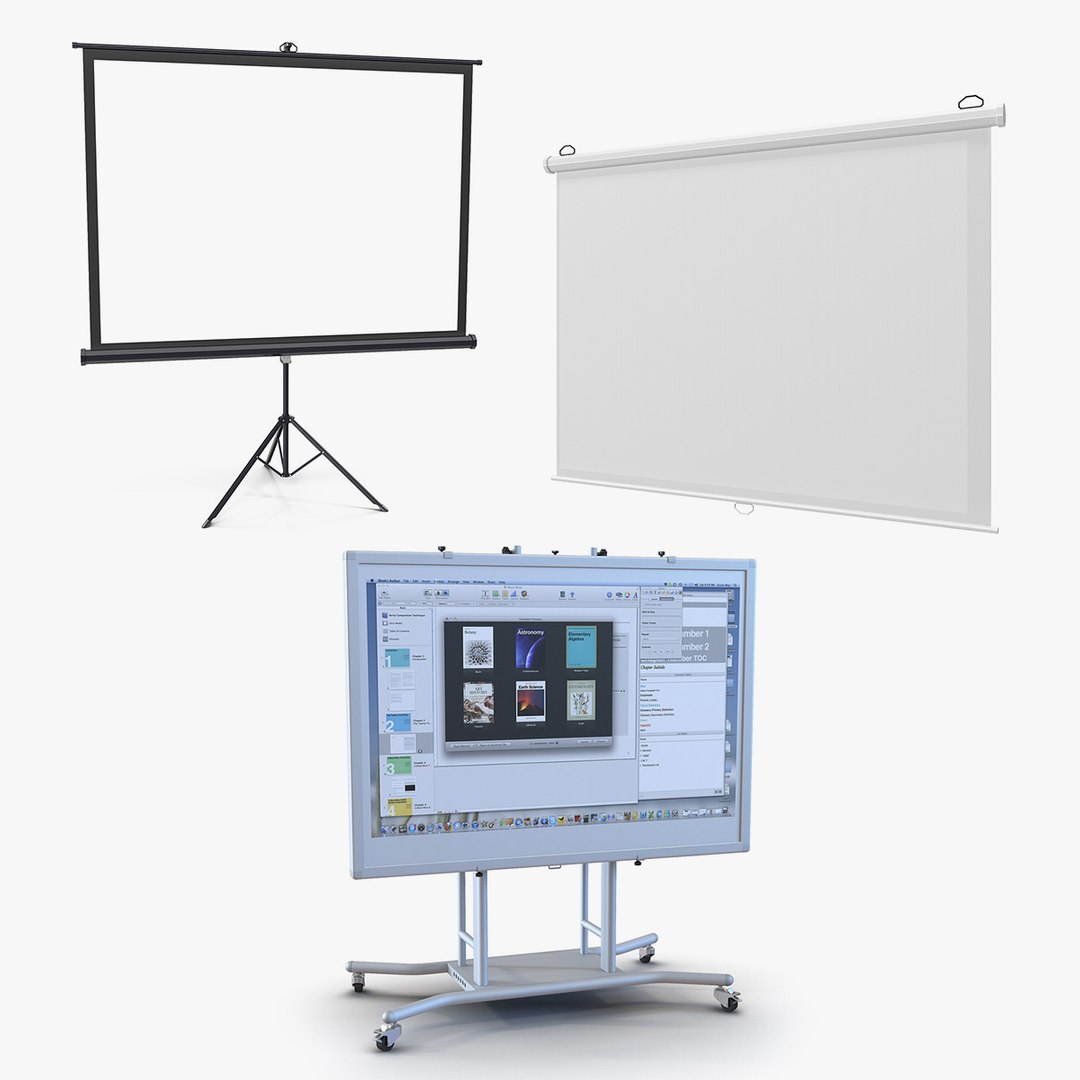 projection screens 3D model https://p.turbosquid.com/ts-thumb/l3/1v5vN3/o3J6eOEE/projectionscreenscollectionc4dmodel000/jpg/1528981564/1920x1080/fit_q87/553208534e0c392391a57c99dcc46073b53be93f/projectionscreenscollectionc4dmodel000.jpg