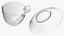 Clear Glass Tea Cup with Plate Empty 3D model