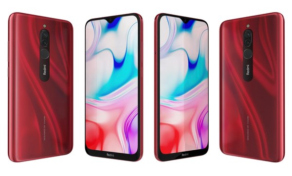 Xiaomi Redmi 8 Ruby Red 3D model