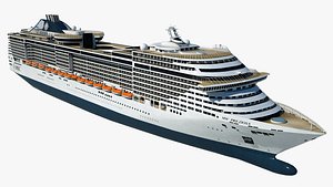 cruise msc preziosa ship 3D