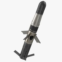 BGM 71a TOW Missile Rigged 3D Model