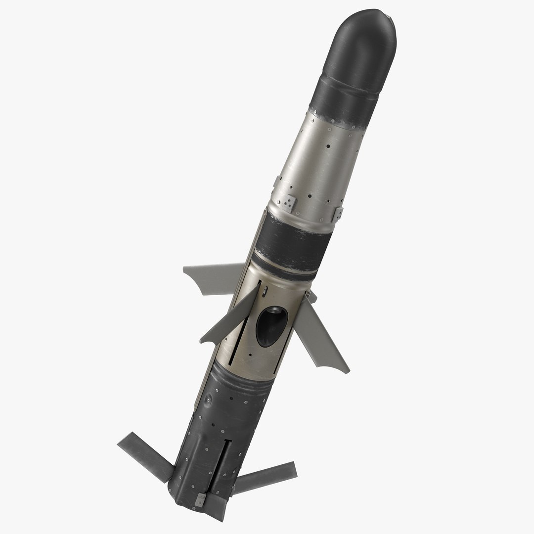 BGM 71a TOW Missile Rigged 3D Model preview