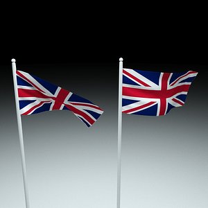 flag great britain 3D model