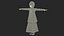 Child Girl from Asia in National Costume Rigged for Modo