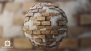 Wood Planks with Plaster PBR Texture