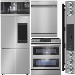 3D Samsung Appliance Collection 05 NY63T8751SSAA RF29A9771SRAA MS19M8000ASAA DW60A8060FSEF