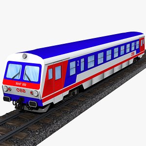 3D oebb class 5047 single-car diesel-hydraulic passenger train