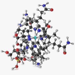 cyanocobalamin molecular 3D model