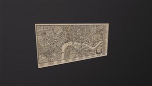 3D model Old Map of London 1771