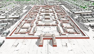 3D Beijing Forbidden City  China Snow Scenery  Ancient Architecture Palace  Sloping Roof