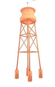 Water Tower LOW POLY