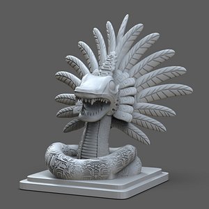 3D Quetzalcoatl Sculpture