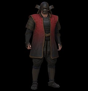 Samurai Character PBR Game Ready 3D model