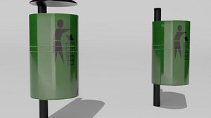 3D city waste bin