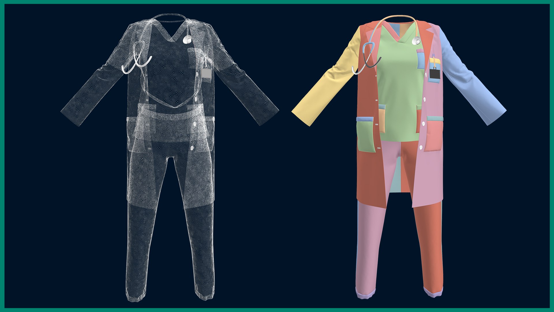 Female Doctor Uniform With Texture 3D Model - TurboSquid 2315143