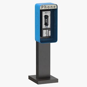 Freestanding Payphone Clean and Dirty 3D model