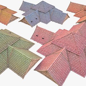 3D model Medieval Roof Tile Modular