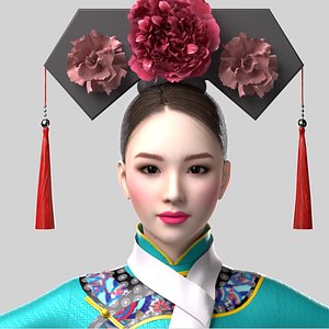 3D princess Qing Dynasty Chinese girl