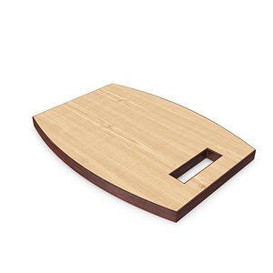 High-Quality Wooden Cutting Board 3D