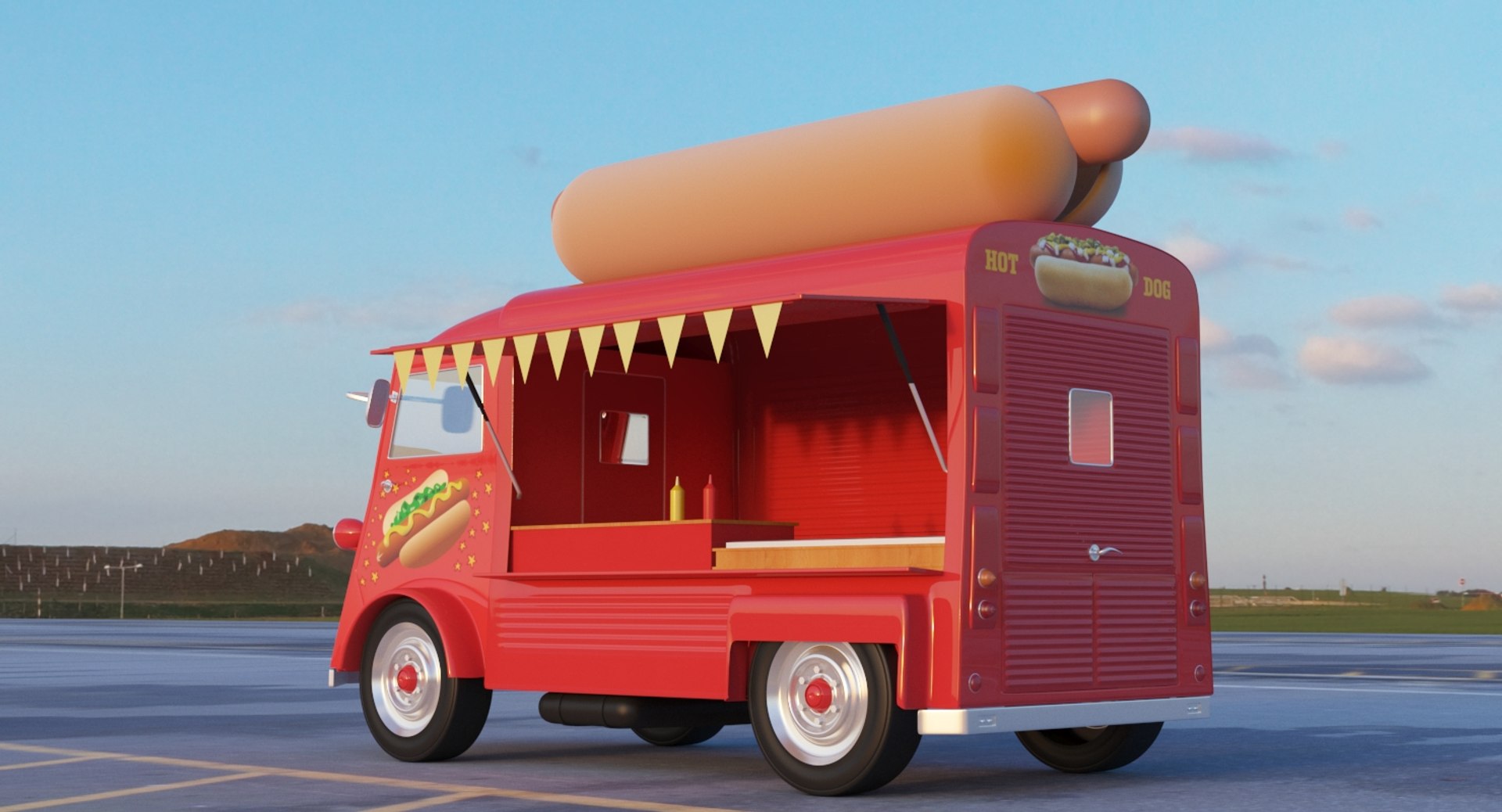 3D Hot Dog Truck Model - TurboSquid 1224402