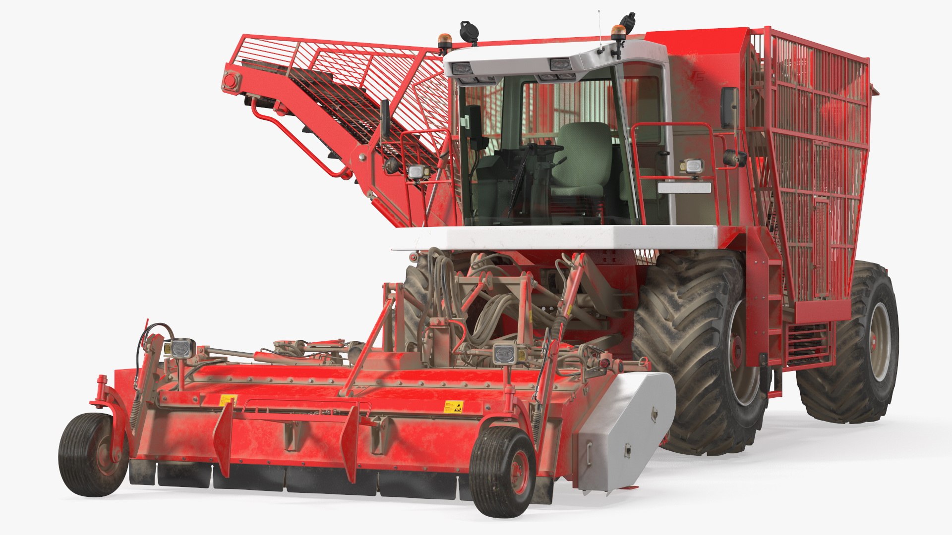 Self Propelled Beet Harvester Dusty Rigged 3D model preview