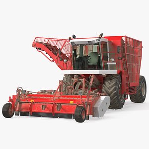3D Self Propelled Beet Harvester Dusty Rigged