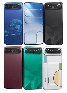 Tecno Camon Slim 5G All Colors 3D model